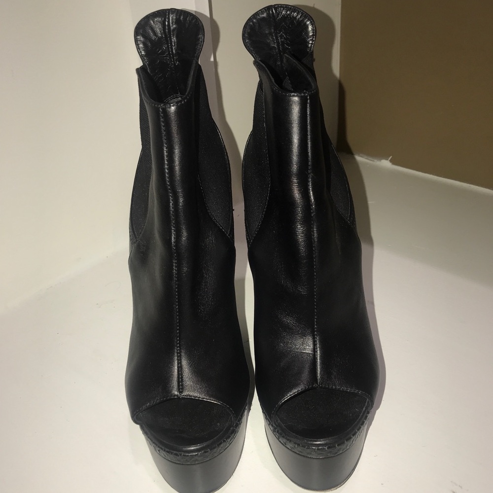 BLK Giuseppe Zanotti OpenToe Platform Ankle Boots